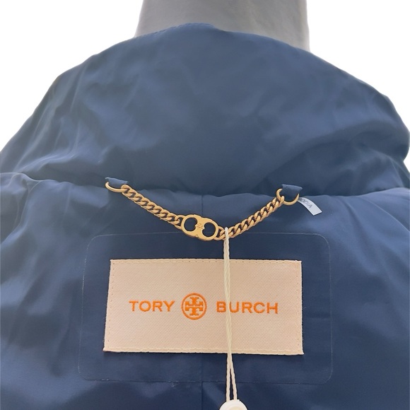 Tory Burch Navy Quilted Jacket Large NWT 74781 - Picture 9 of 12